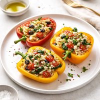 Orzo Stuffed Bell Peppers