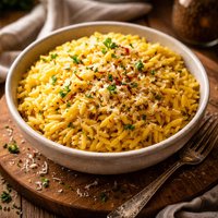 Orzo with Saffron and Romano Cheese