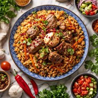 Osh Plov Uzbek Central Asian Rice