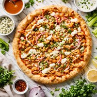 Our Favorite Buffalo Chicken Pizza