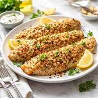 Oven Baked Almond Crusted Catfish Fillets