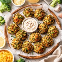Oven Baked Cheesy Broccoli Balls