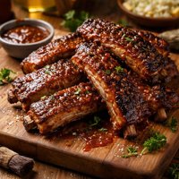 Oven Baked Maple Barbecued Ribs