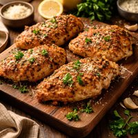 Oven Baked Parmesan Romano Chicken