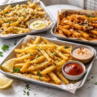 Oven Baked Patates Tiganites French Fries 3 Variations Fried