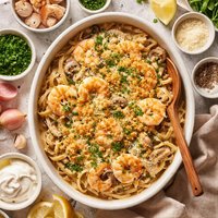 Oven Baked Shrimp Stroganoff