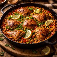 Oven Baked Spanish Chicken with Rice