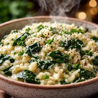 Oven Baked Spinach Risotto