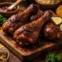 Oven Barbecued Turkey Drumsticks