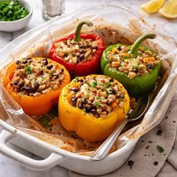 Oven Cook Bag Stuffed Bell Peppers