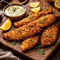 Oven Fried Catfish with Dill Tartar Sauce