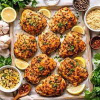 Oven Fried Garlic Chicken