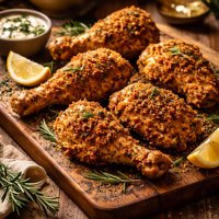 Oven Fried Rosemary Chicken