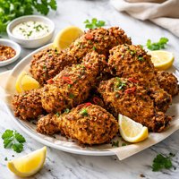 Oven Fried Spicy Chicken
