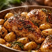 Oven Roasted Chicken with Forty Garlic Cloves