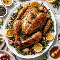 Oven Roasted Earl Grey Tea Lemon Rosemary Brined Turkey