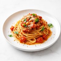 Oven Roasted Fresh Tomato Sauce with Spaghetti