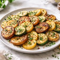 Oven Roasted Herbed Vegetable Rounds