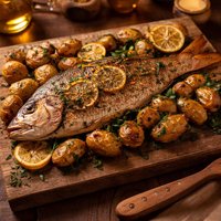 Oven Roasted Yellowtail Snapper and Potatoes