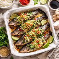 Oven Steamed Trout with Ginger