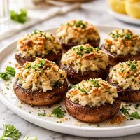 Over the Top Crab Stuffed Mushrooms