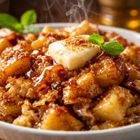 Overnight Caramelized Apple Matzoh Brie