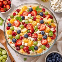 Overnight Layered Fruit Salad