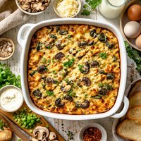 Overnight Mushroom Souffle