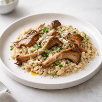 Oyster Mushroom and Barley Risotto