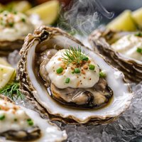 Oysters with Horseradish Cream