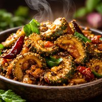 Paarikyaai Poolikootakari Bitter Gourd Side Dish