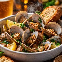 Pacific Northwest Microwbrew Steamers with Bread