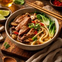 Pacific Rim Pork and Noodle Soup