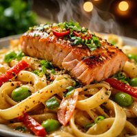 Pacific Rim Salmon Fettuccine