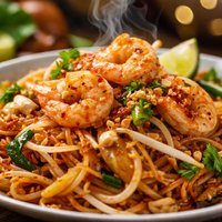 Pad Thai Fried Noodles with Shrimp