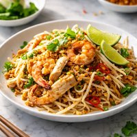 Pad Thai with Chicken and Shrimp