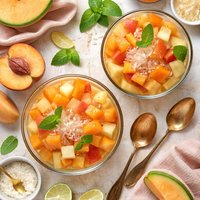 Paludah Fresh Melon and Peach Compote