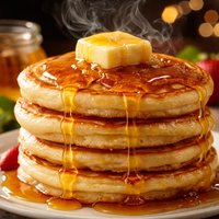 Pam Cakes with Buttered Honey Syrup