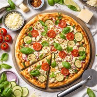 Pampered Chef 3 Cheese Garden Pizza