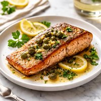 Pan-Seared Salmon with Caper-Lemon Butter