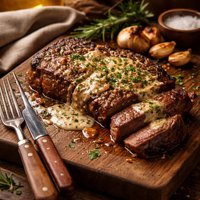 Pan Fried Steak with Sauce