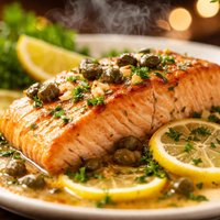Pan Poached Salmon Piccata