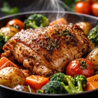 Pan Roasted Chicken with Vegetables