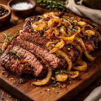 Pan Roasted Steak and Onions