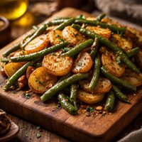 Pan Sauteed Potatoes Green Beans