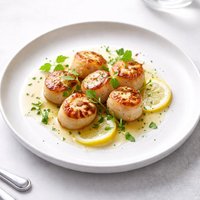 Pan Seared Scallops with Lemon Sauce