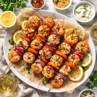 Pan Seared Shrimp and Scallop Skewers