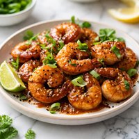 Pan Seared Shrimp with Ginger Hoisin Glaze