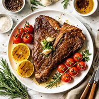 Pan Seared T Bone Steak