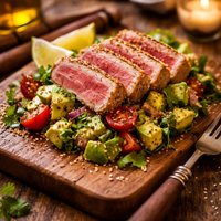 Pan Seared Tuna with Avocado